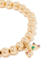 Multi-color Charm Gold Bracelet